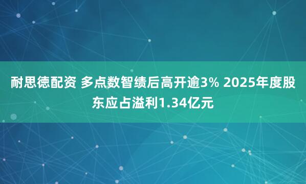 耐思徳配资 多点数智绩后高开逾3% 2025年度股东应占溢利1.34亿元